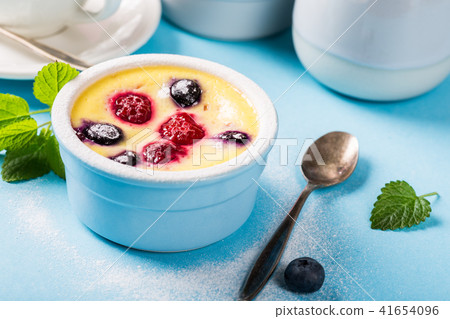 Traditional french sweet fruit dessert clafoutis Traditional french sweet fruit dessert clafoutis 41654096