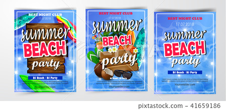 Poster for summer and beach party background Poster for summer and beach party background 41659186