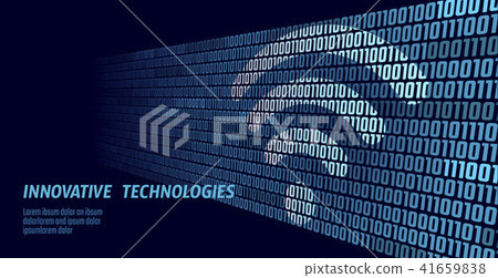 Wireless internet wifi connection. Big data binary code flow numbers. Global network high speed Wireless internet wifi connection. Big data binary code flow numbers. Global network high speed 41659838