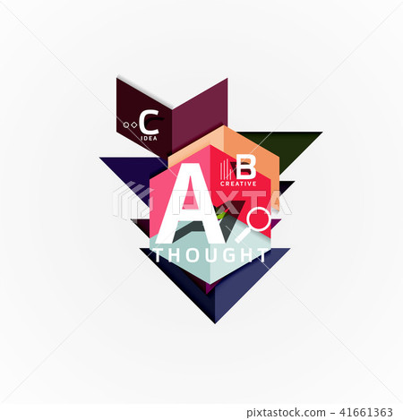 Geometric design abstract option infographics 41661363
