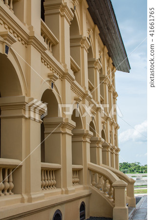 exterior vintage building in Thailand exterior vintage building in Thailand 41661765