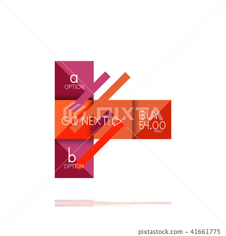 Square option infographic banner. Data and information visualization, geometric design 41661775