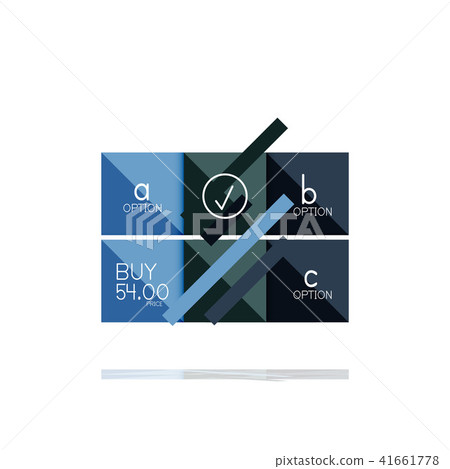 Square option infographic banner. Data and information visualization, geometric design Square option infographic banner. Data and information visualization, geometric design 41661778