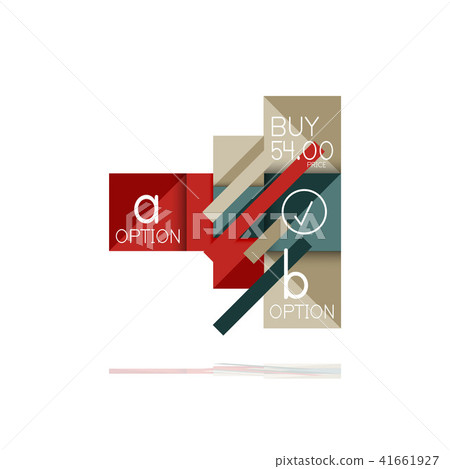 Square option infographic banner. Data and information visualization, geometric design 41661927