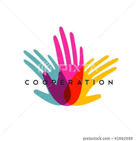 Human hands together for social help concept 41662088