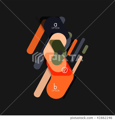 Flat design geometric infographics, arrow shape vector sticker or label, price tags, offer promotion 41662246