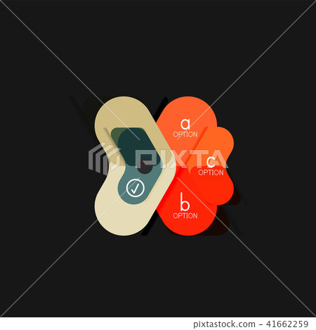 Flat design geometric infographics, arrow shape vector sticker or label, price tags, offer promotion Flat design geometric infographics, arrow shape vector sticker or label, price tags, offer promotion 41662259