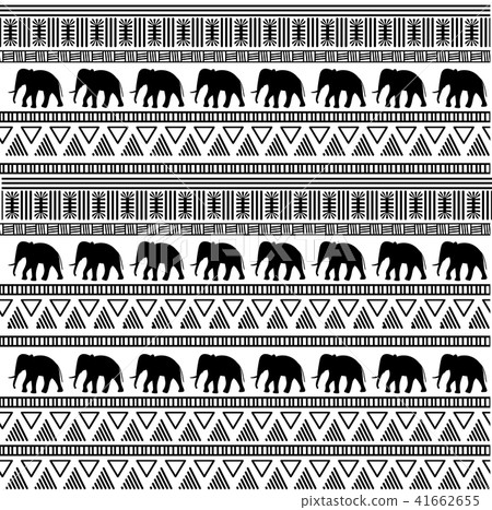 Tribal ethnic seamless pattern. Tribal ethnic seamless pattern. 41662655