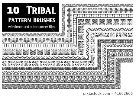 Tribal pattern brushes collection Tribal pattern brushes collection 41662666