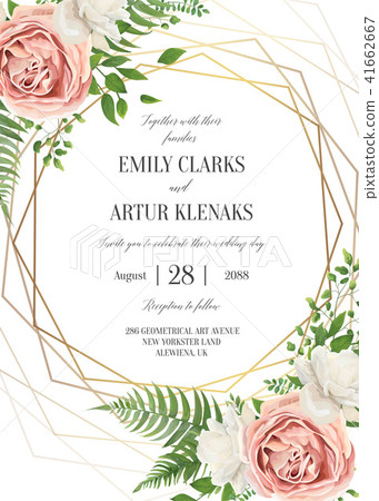 Wedding floral invite, invtation card design Wedding floral invite, invtation card design 41662667