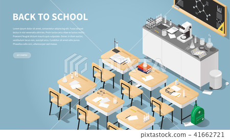 Isometric Chemistry Classroom Landing Page 41662721