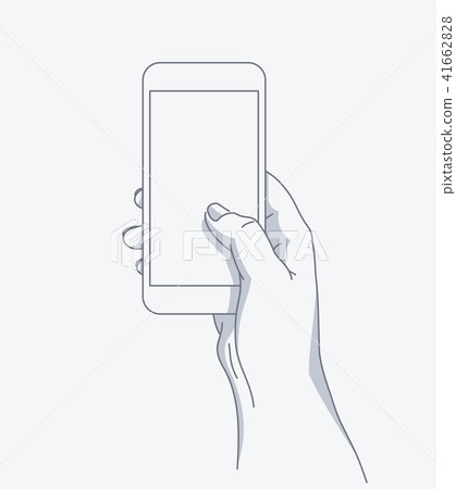 Hand holds the phone 41662828