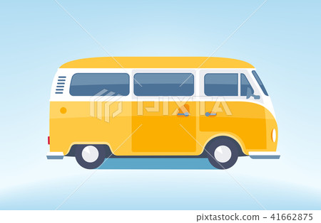Vintage yellow minibus 41662875