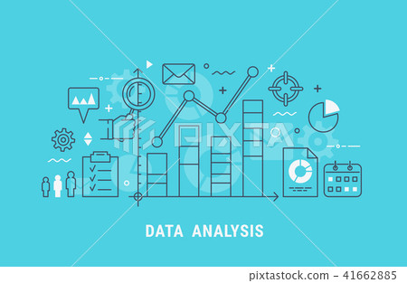 Data analysis thin line vector illustration Data analysis thin line vector illustration 41662885
