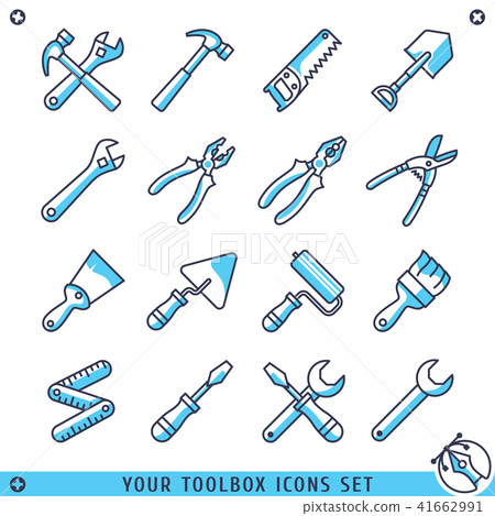Your toolbox icons set lines vector illustration 41662991