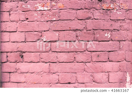 Red close up urban brick wall background 41663167