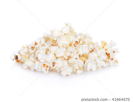 popcorn isolated on white background popcorn isolated on white background 41664870