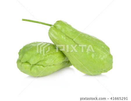 Chayote on white background Chayote on white background 41665291
