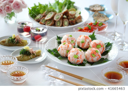 三文魚和Edami豆壽司 41665463