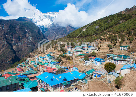 Namche Bazaar beautiful village on the mountain  41670009