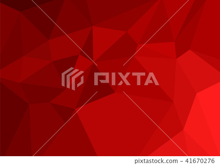 Red color polygon abstract background Vector-插圖素材 [41670276] - PIXTA圖庫