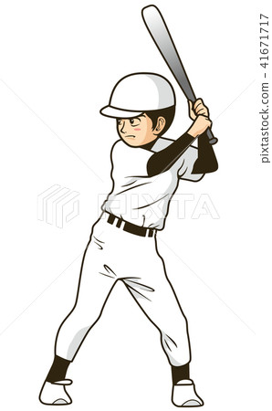 Illustration of a baseball boy set on a mound that can be used as a flyer or catalog cut 41671717