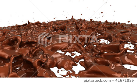 chocolate or cocoa coffee splashes and droplets 41671859
