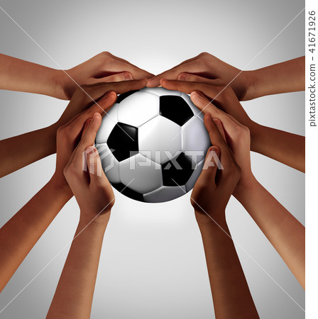 People Soccer Together People Soccer Together 41671926