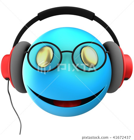 3d blue emoticon smile 41672437