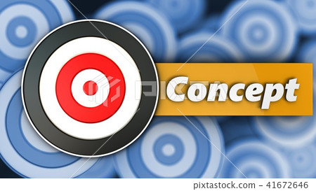 3d target with concept sign 3d target with concept sign 41672646