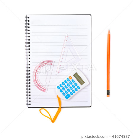 School and office supplies isolated on white School and office supplies isolated on white 41674587