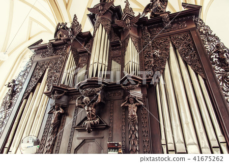 Famous pipe organ in Church of St. James, Brno 41675262