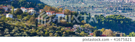 Greek mountain village at Pelion, Greece Greek mountain village at Pelion, Greece 41675821