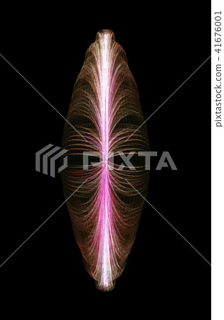 Narrow Shaped African Mask Isolated On Black 41676001