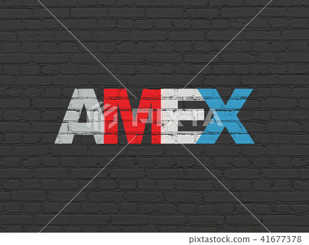 Stock market indexes concept: AMEX on wall background Stock market indexes concept: AMEX on wall background 41677378