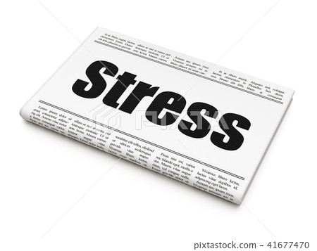Healthcare concept: newspaper headline Stress Healthcare concept: newspaper headline Stress 41677470