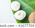 Delicious Vegan Ice Cream in Coconut Bowls Palm 41677709
