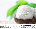 Delicious Vegan Coconut Ice Cream in Bowl 41677710
