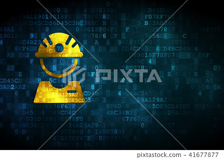 Manufacuring concept: Factory Worker on digital background Manufacuring concept: Factory Worker on digital background 41677877