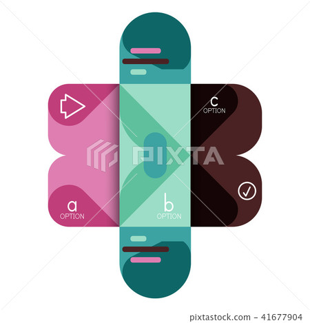 Infographics option and step by step in rounded squares, element of chart, graph, diagram with 41677904