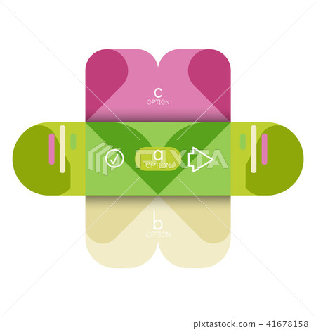 Infographics option and step by step in rounded squares, element of chart, graph, diagram with 41678158