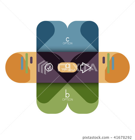 Infographics option and step by step in rounded squares, element of chart, graph, diagram with 41678292