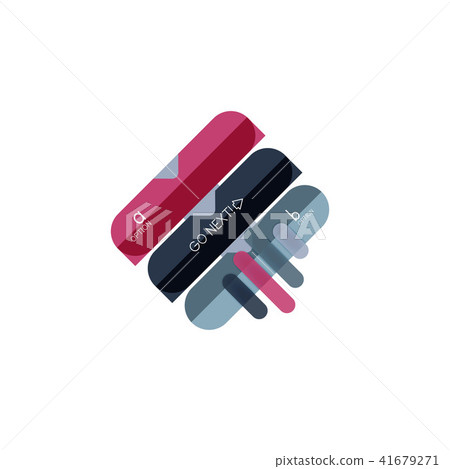 Abstract lines geometric infographic layoutAbstract lines geometric infographic layout, data 41679271