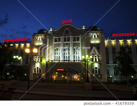 Management of Kuibyshev railway at night in Samara Russia. 26 June 2018 Management of Kuibyshev railway at night in Samara Russia. 26 June 2018 41679359