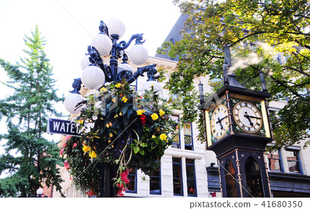 溫哥華蒸汽時鐘和都市風景 41680350