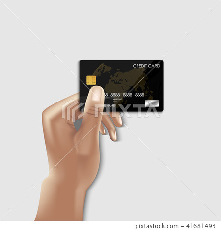 Realistic vector design for credit card  41681493