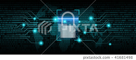 Binary code abstract background and world map Binary code abstract background and world map 41681498