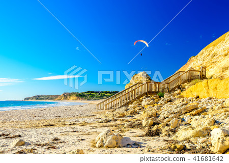 Skydiving above Port Willunga Beach Skydiving above Port Willunga Beach 41681642