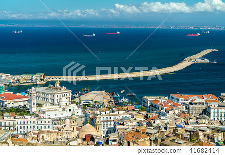 Aerial view of the city centre of Algiers in Algeria 41682414