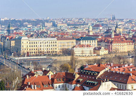 Manes Bridge and city in a sunny day Manes Bridge and city in a sunny day 41682630